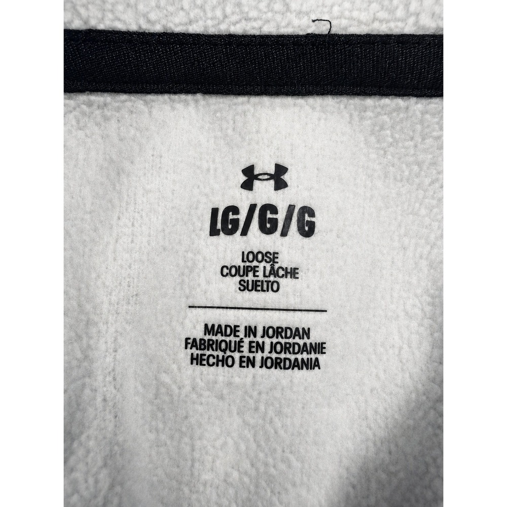 Under Armour Men's Large Gray Heather Fleece Pullover Hoodie Loose Fit - Picture 3 of 10